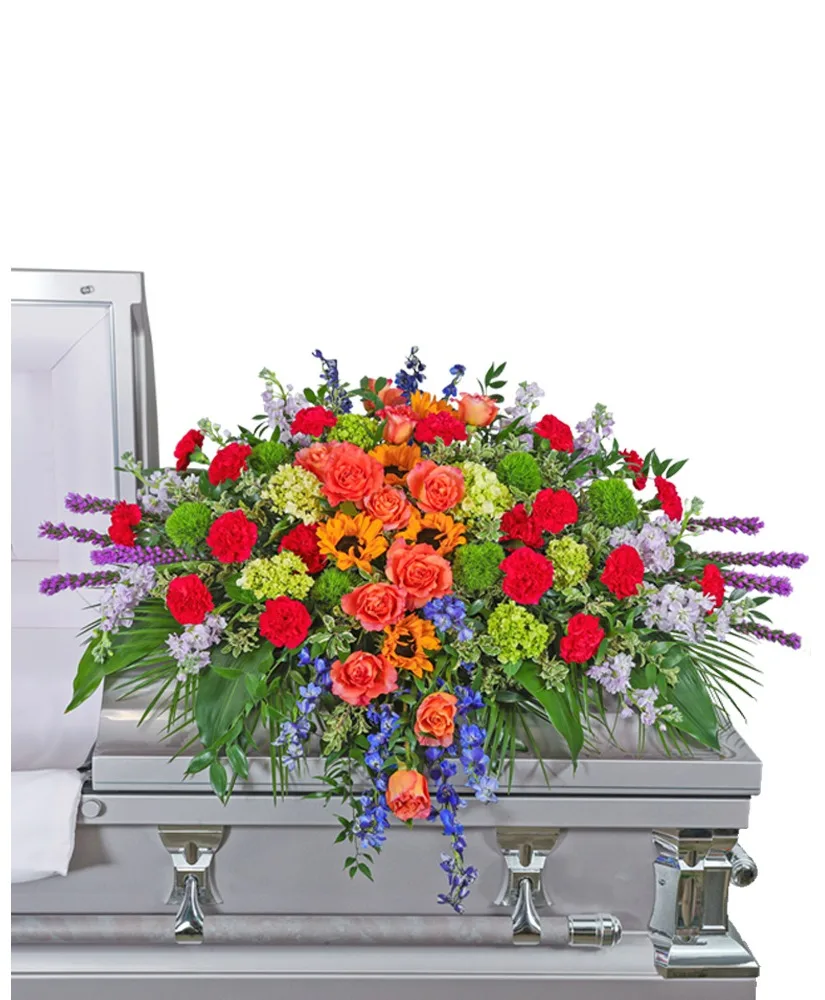 Treasured Memories Casket Spray Sympathy Arrangement Treasured Memories Casket Spray Sympathy Arrangement