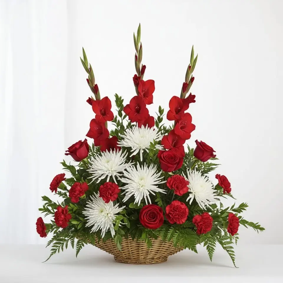 Crimson Comfort Basket | Maggie's Floral